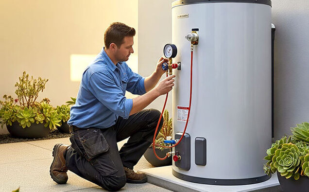 Plumber Testing Water Pressure